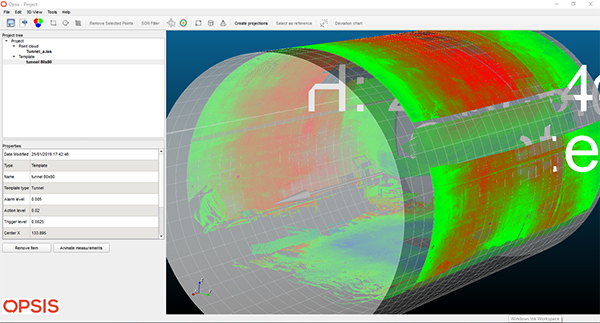 3D Tunnel Template Creation Using OPSIS