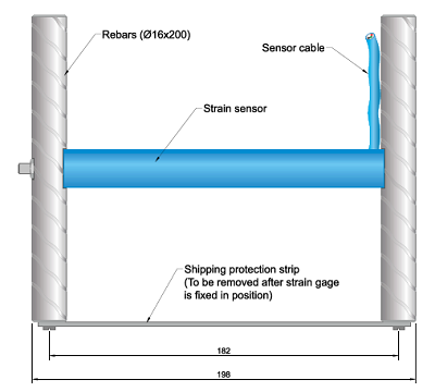 Model EDS-30V Shortcrete Strain Gauge