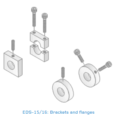 EDS-15/16 Mild Steel Brackets & Stainless Steel Flanges