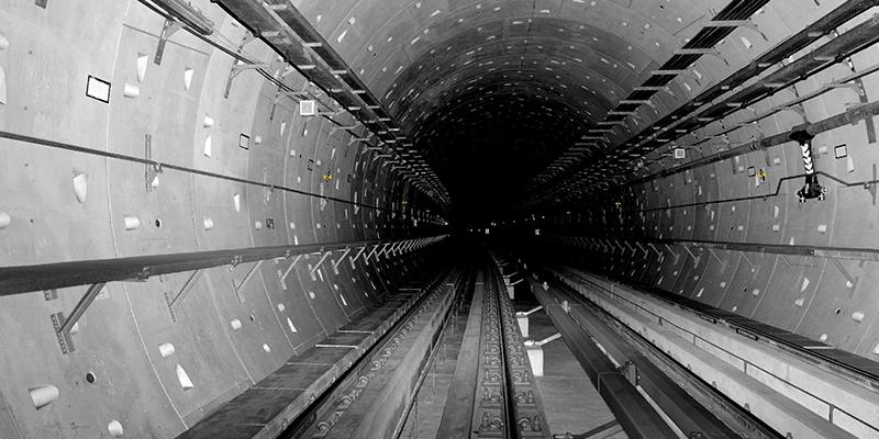Laser scanning of a tunnel